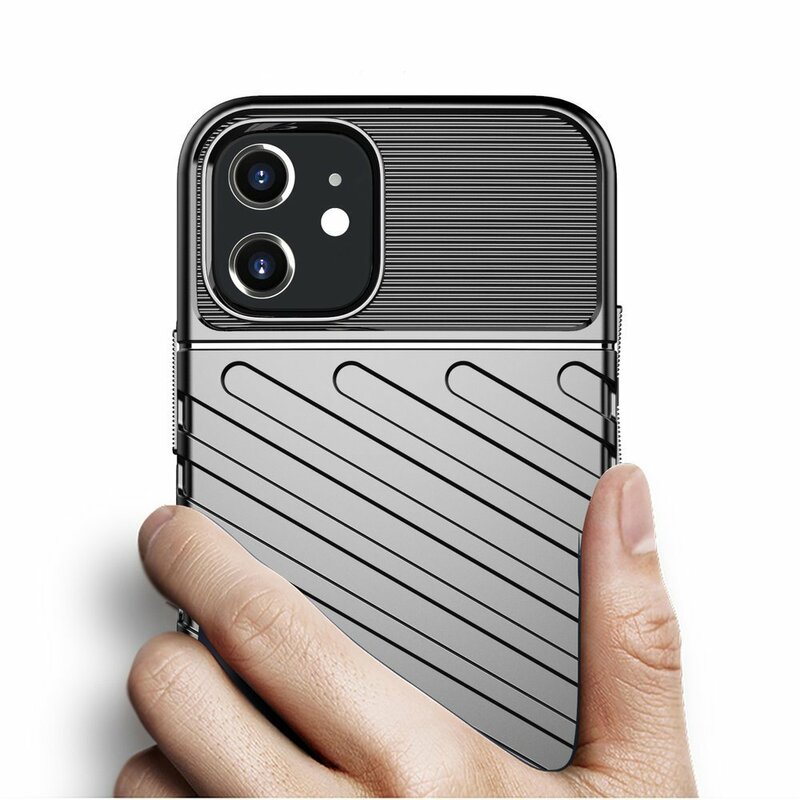 Husa iPhone 12 mini Thunder Flexible Tough TPU - Negru
