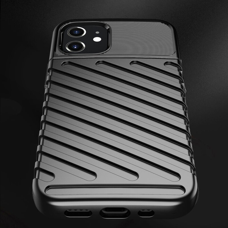 Husa iPhone 12 mini Thunder Flexible Tough TPU - Negru