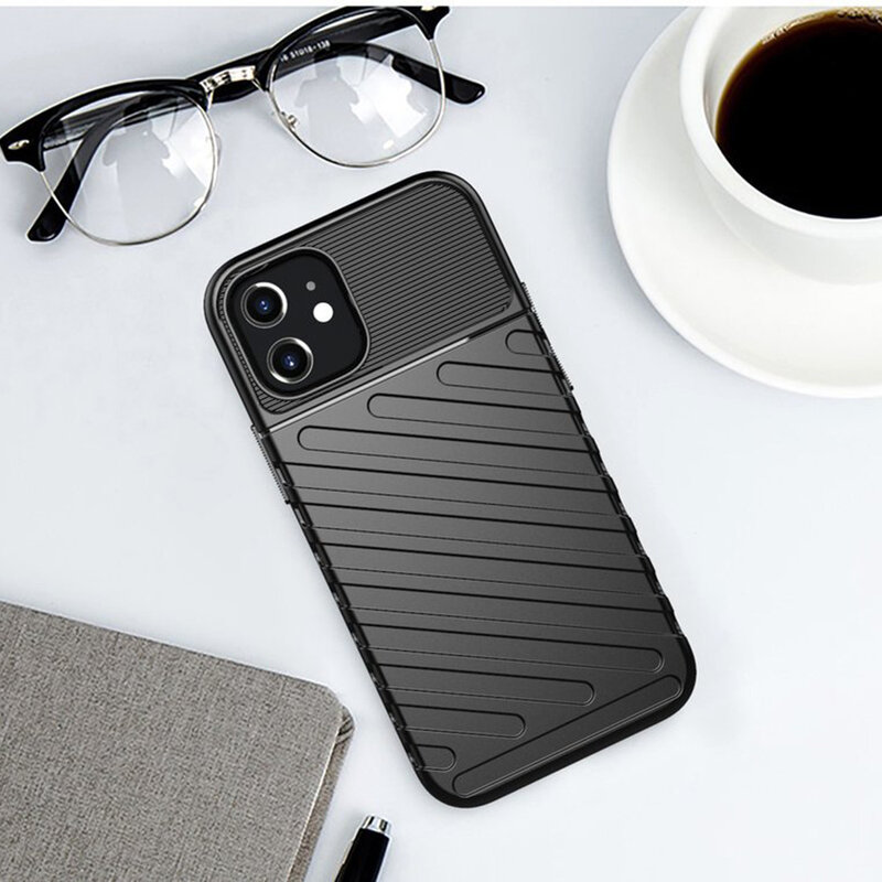 Husa iPhone 12 mini Thunder Flexible Tough TPU - Negru