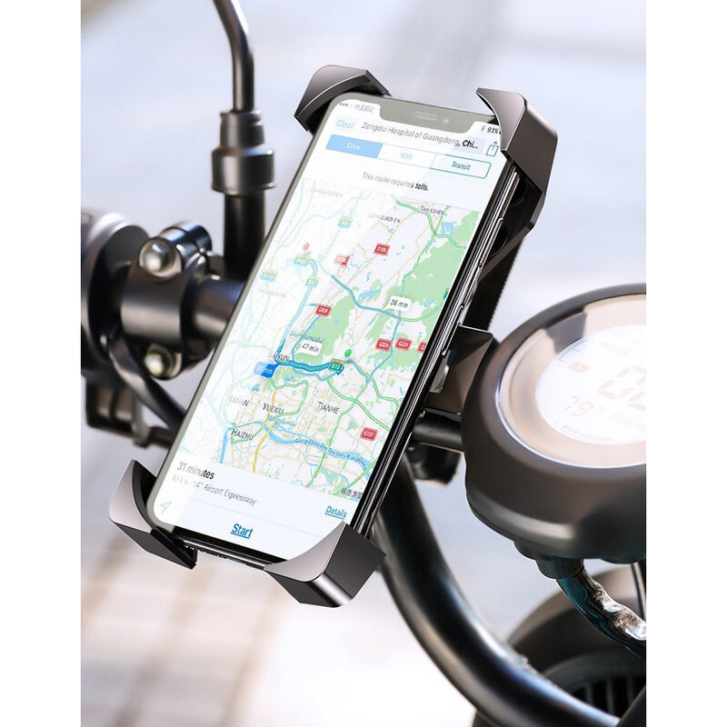 Suport Bicicleta/Motocicleta Wozinsky Ajustabil Pentru Telefon Cu Prindere Pe Ghidon - WBHBK2 - Negru