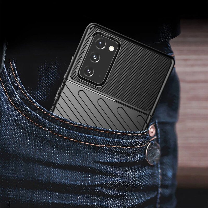 Husa Samsung Galaxy Note 20 Thunder Flexible Tough TPU - Negru
