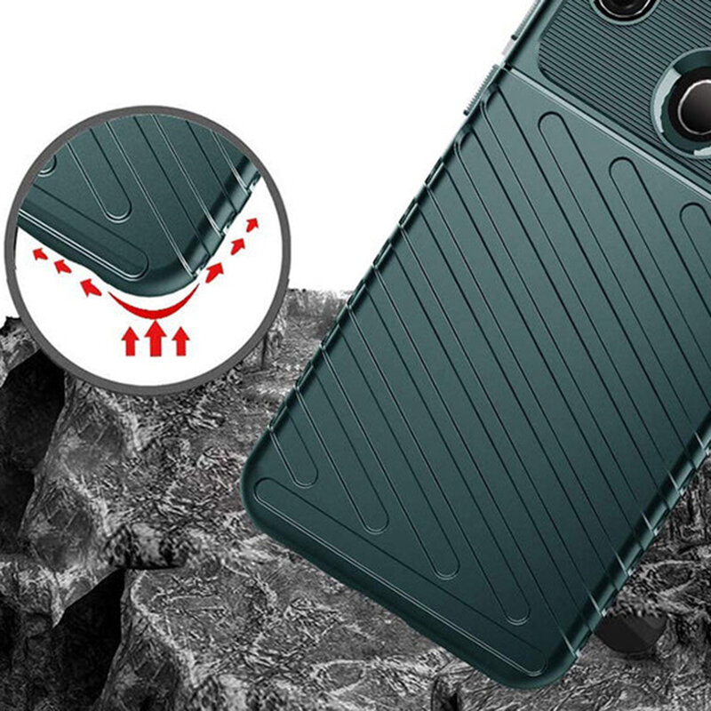 Husa Samsung Galaxy A41 Thunder Flexible Tough TPU - Negru