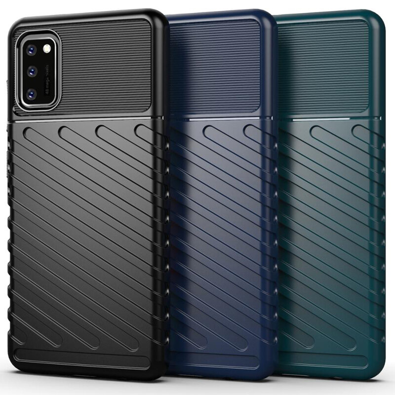 Husa Samsung Galaxy A41 Thunder Flexible Tough TPU - Negru