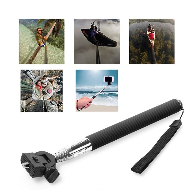Suport Selfie Stick Universal Telescopic GoPro Hero, SJCAM, Camere De Actiune - Negru