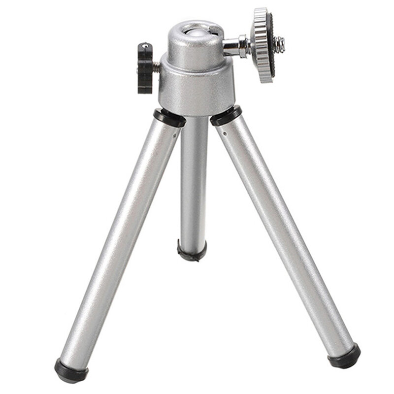 Suport GoPro, mini trepied, selfie stick, extensibil, aluminiu, argintiu