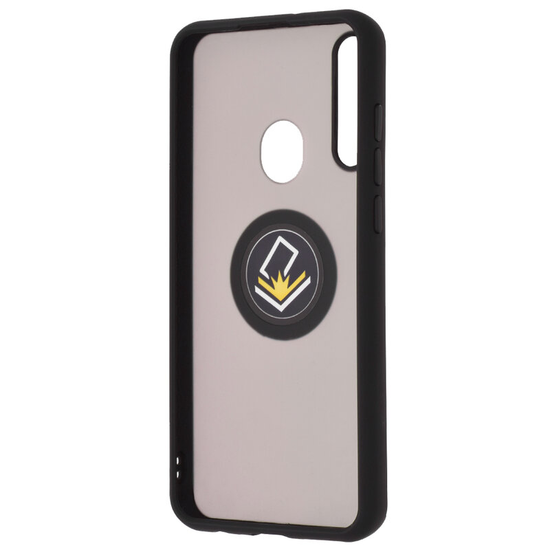 Husa Huawei Y6p Mobster Glinth Cu Inel Suport Stand Magnetic - Negru