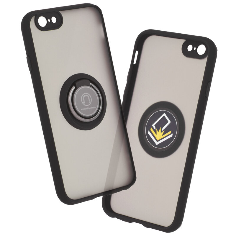 Husa iPhone 6/ 6S Techsuit Glinth cu inel suport stand magnetic, negru