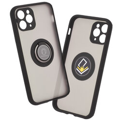 Husa iPhone 11 Pro Techsuit Glinth Cu Inel Suport Stand Magnetic - Negru