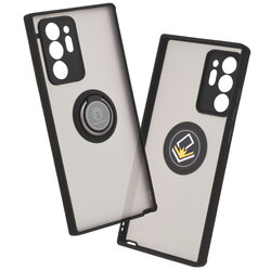 Husa Samsung Galaxy Note 20 Ultra 5G Mobster Glinth Cu Inel Suport Stand Magnetic - Negru