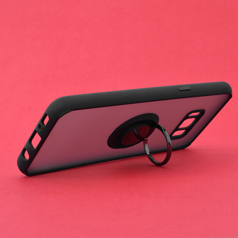 Husa Samsung Galaxy S8 Plus Techsuit Glinth cu inel suport stand magnetic, negru