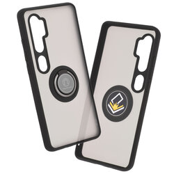 Husa Xiaomi Mi CC9 Pro Mobster Glinth Cu Inel Suport Stand Magnetic - Negru