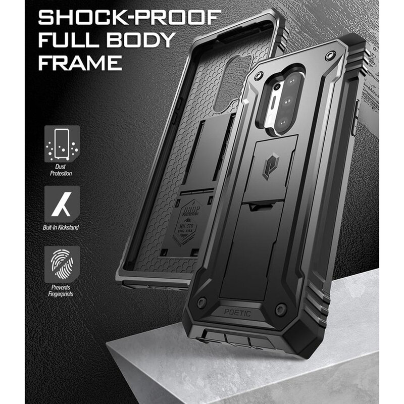 [Pachet 360°] Husa OnePlus 8 Pro Poetic Revolution + Folie Ecran - Negru