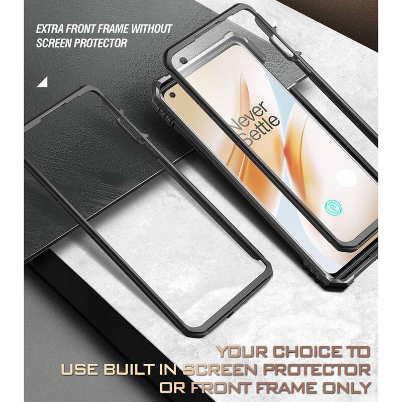 [Pachet 360°] Husa OnePlus 8 Pro Poetic Revolution + Folie Ecran - Negru