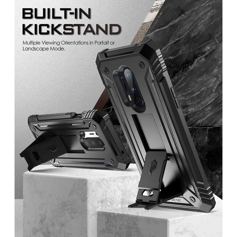 [Pachet 360°] Husa OnePlus 8 Pro Poetic Revolution + Folie Ecran - Negru