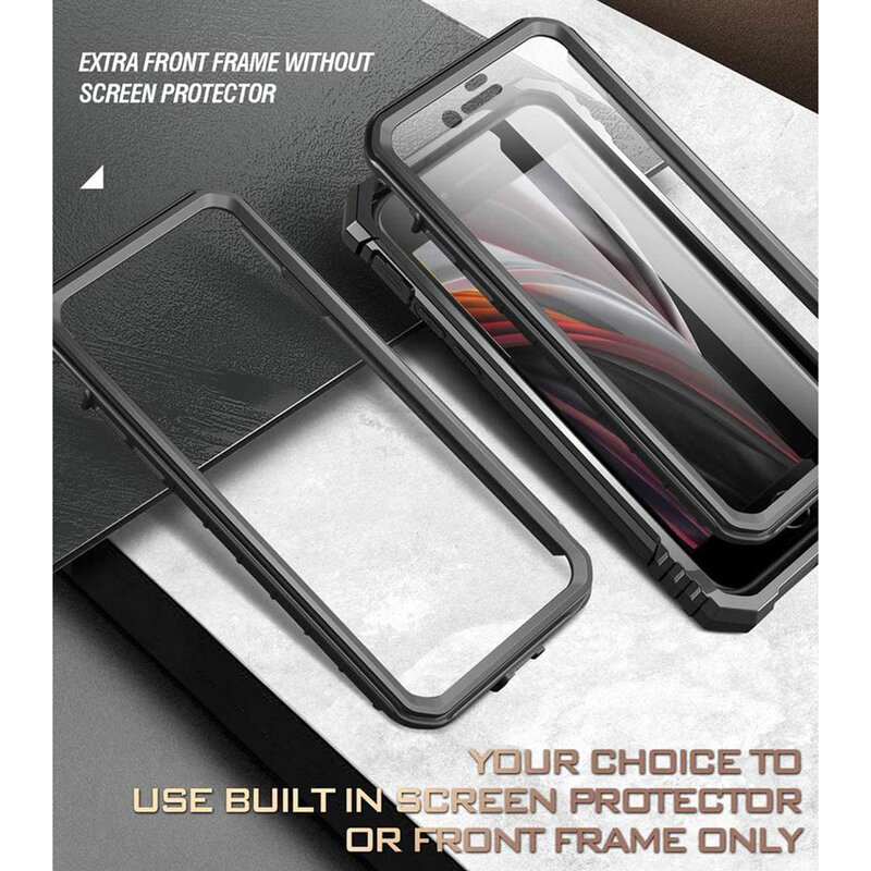 [Pachet 360°] Husa iPhone 7 Poetic Revolution + Folie Ecran - Negru