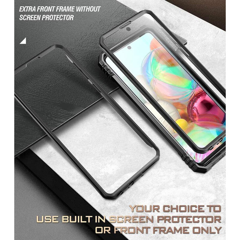 [Pachet 360°] Husa Samsung Galaxy A71 Poetic Revolution + Folie Ecran - Negru