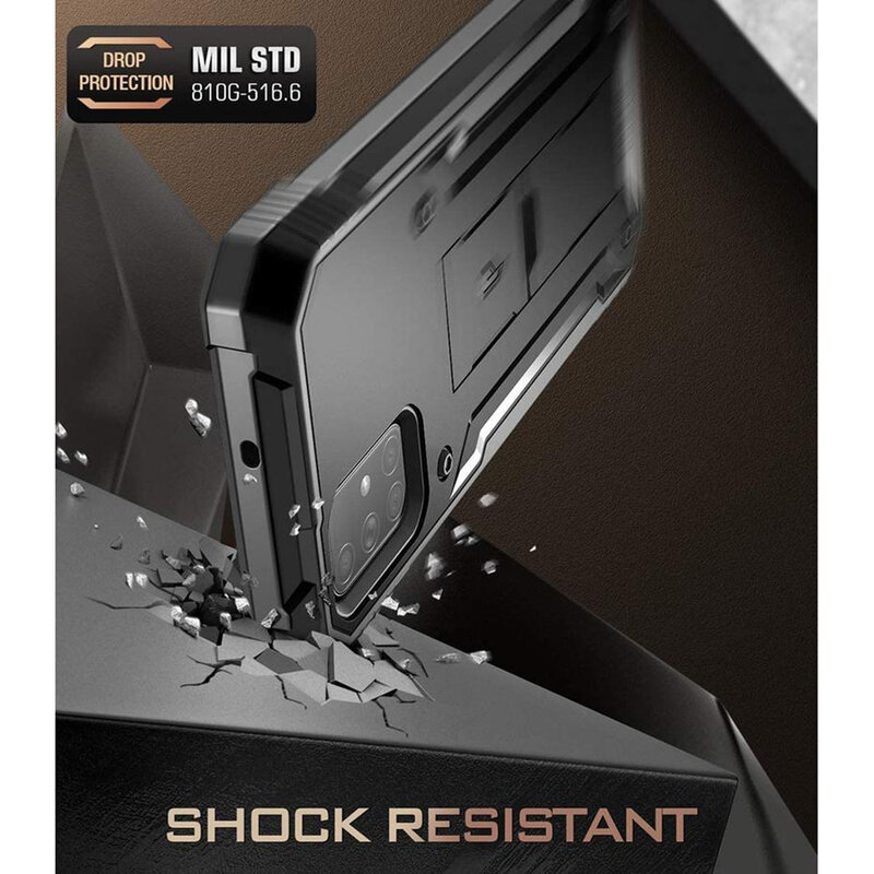 [Pachet 360°] Husa Samsung Galaxy A71 Poetic Revolution + Folie Ecran - Negru