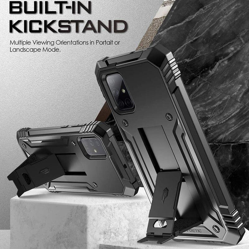 [Pachet 360°] Husa Samsung Galaxy A71 Poetic Revolution + Folie Ecran - Negru