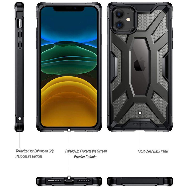 Husa iPhone 11 Poetic Affinity Transparenta - Camuflaj