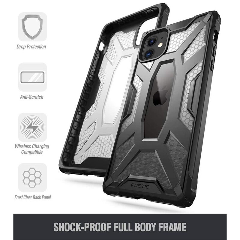 Husa iPhone 11 Poetic Affinity Transparenta - Camuflaj