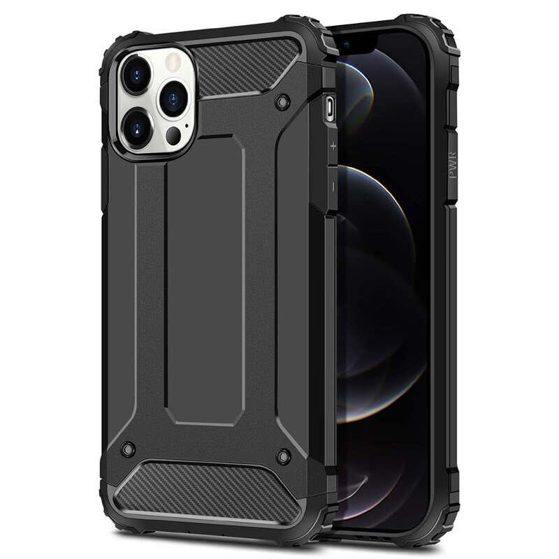 Husa iPhone 12 Pro Hybrid Armor - Negru