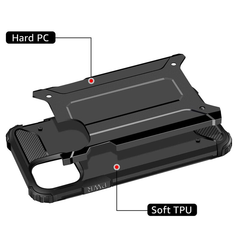 Husa iPhone 12 mini Techsuit Hybrid Armor, negru