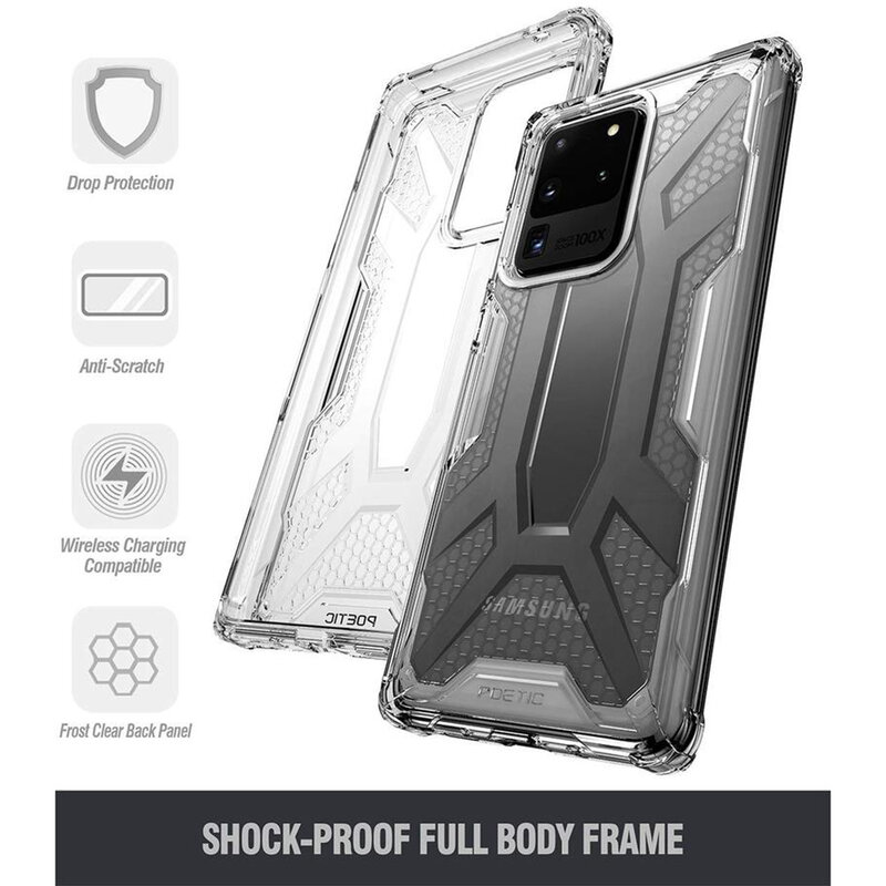 Husa Samsung Galaxy S20 Ultra 5G Poetic Affinity Transparenta - Negru