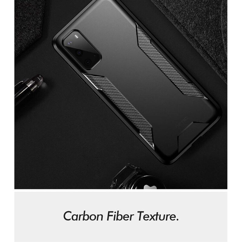 Husa Samsung Galaxy S20 5G Poetic Karbon Shield - Negru