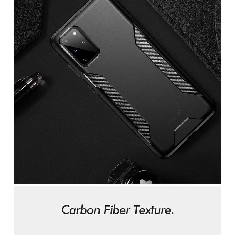 Husa Samsung Galaxy S20 Plus Poetic Karbon Shield - Negru