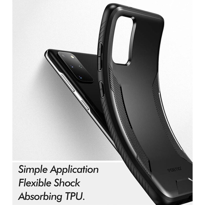Husa Samsung Galaxy S20 Plus 5G Poetic Karbon Shield - Negru