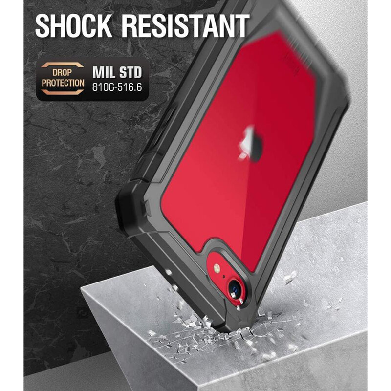 [Pachet 360°] Husa iPhone 8 Poetic Guardian + Folie Ecran - Negru