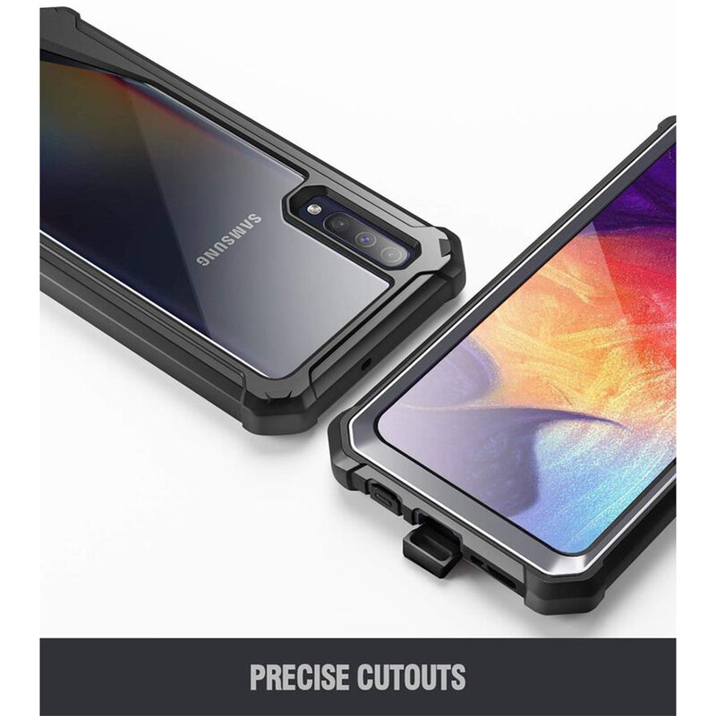 [Pachet 360°] Husa Samsung Galaxy A50 Poetic Guardian + Folie Ecran - Negru