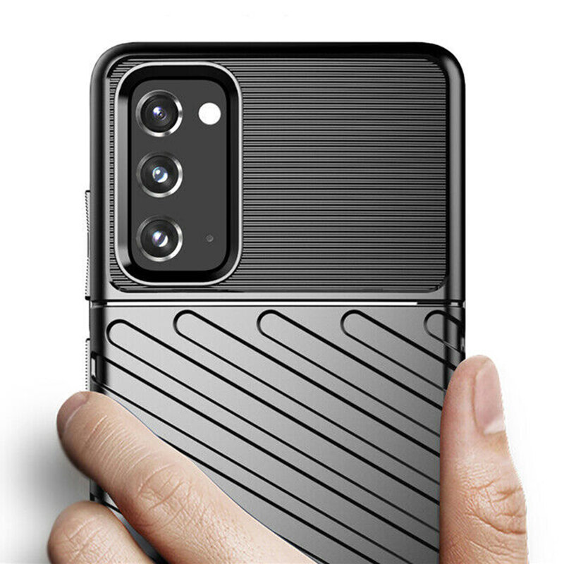 Husa Samsung Galaxy S20 Thunder Flexible Tough TPU - Negru