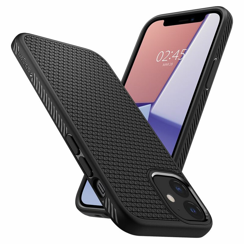 Husa iPhone 12 Spigen Liquid Air - Matte Black