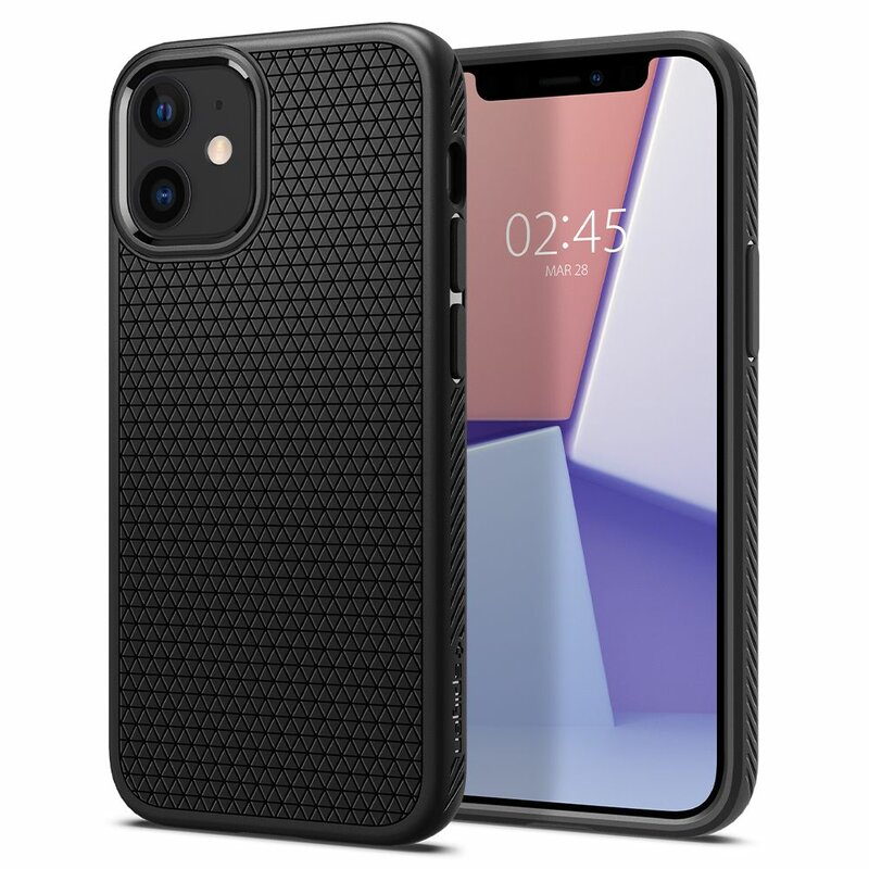 Husa iPhone 12 mini Spigen Liquid Air - Matte Black