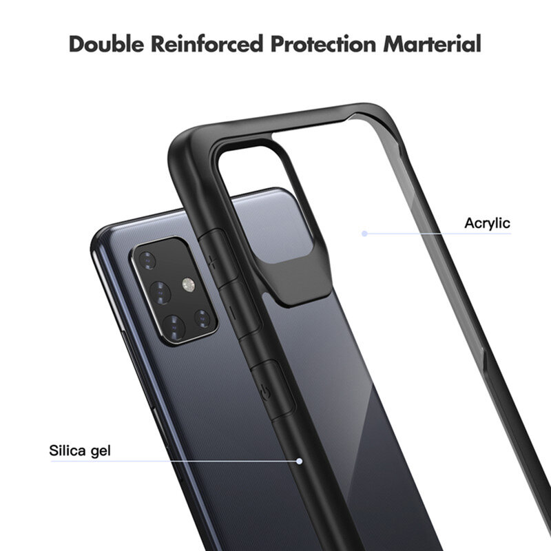 Husa Samsung Galaxy S20 Mobster Glaast Series Transparenta - Negru