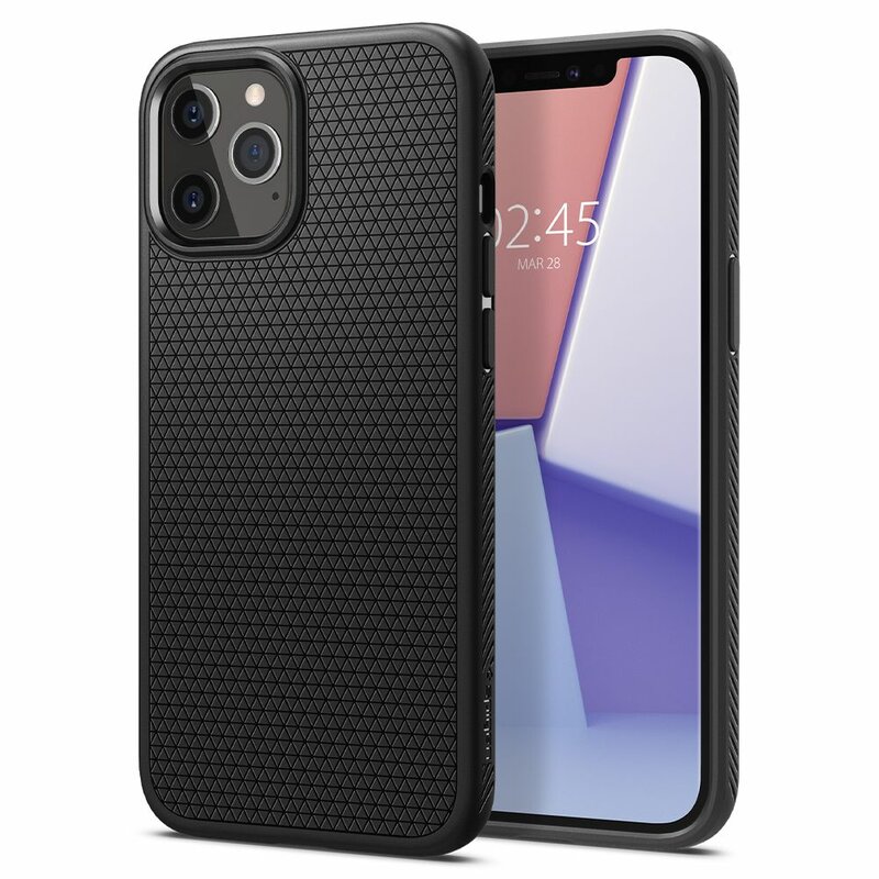 Husa iPhone 12 Pro Spigen Liquid Air - Matte Black