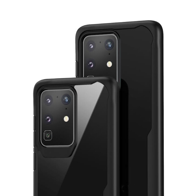 Husa Samsung Galaxy S20 Ultra 5G Mobster Glaast Series Transparenta - Negru