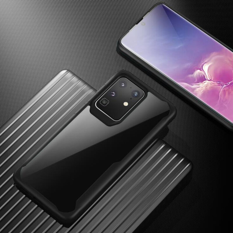 Husa Samsung Galaxy S20 Ultra 5G Mobster Glaast Series Transparenta - Negru