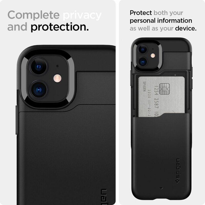 Husa iPhone 12 mini Spigen Slim Armor CS - Black