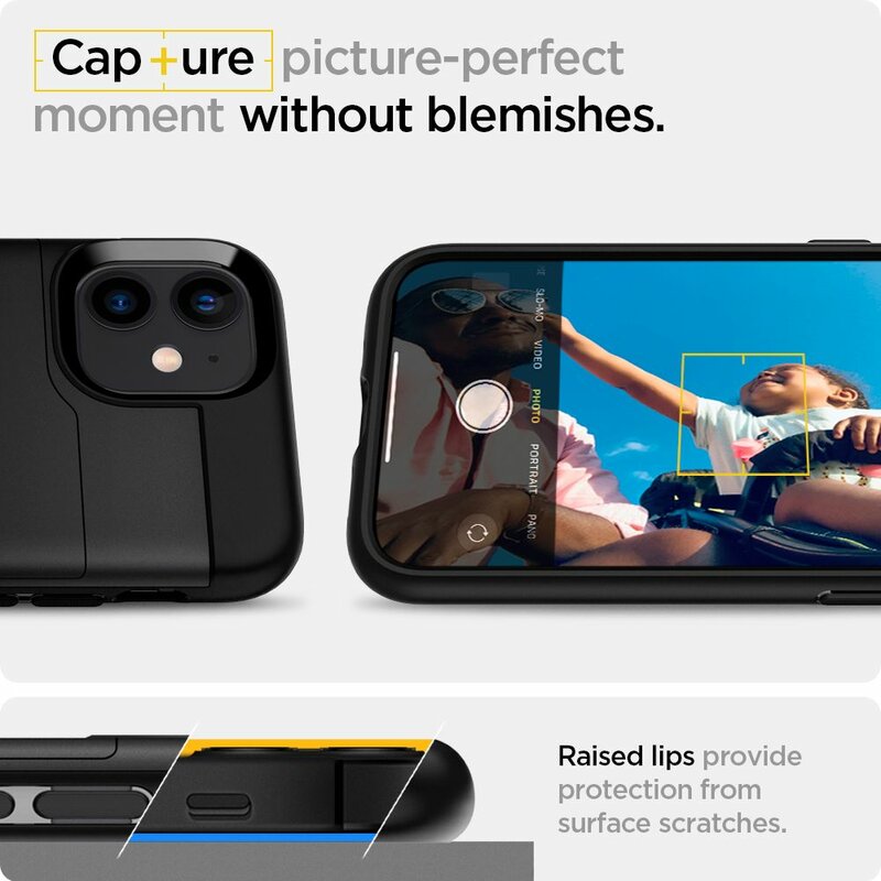 Husa iPhone 12 mini Spigen Slim Armor CS - Black