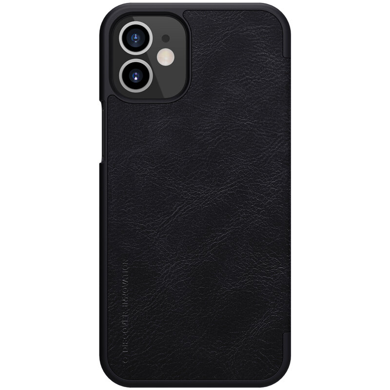 Husa iPhone 12 Nillkin QIN Leather, negru