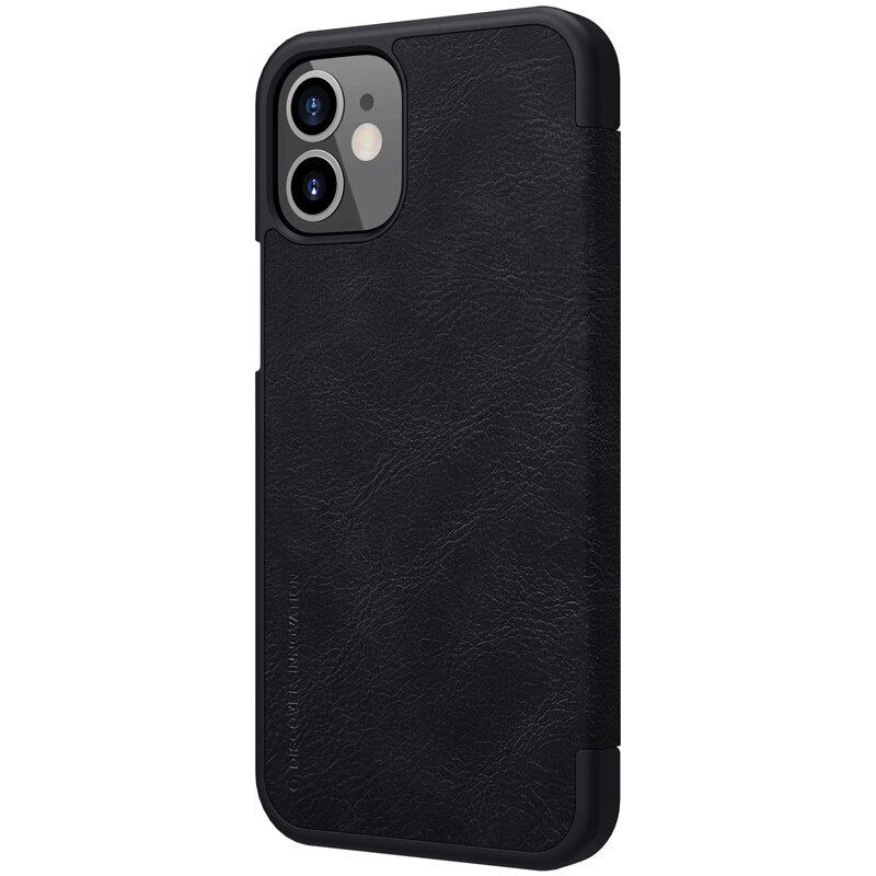 Husa iPhone 12 Nillkin QIN Leather, negru