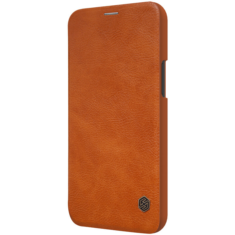 Husa iPhone 12 Pro Nillkin QIN Leather, maro
