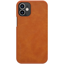 Husa iPhone 12 mini Nillkin QIN Leather, maro