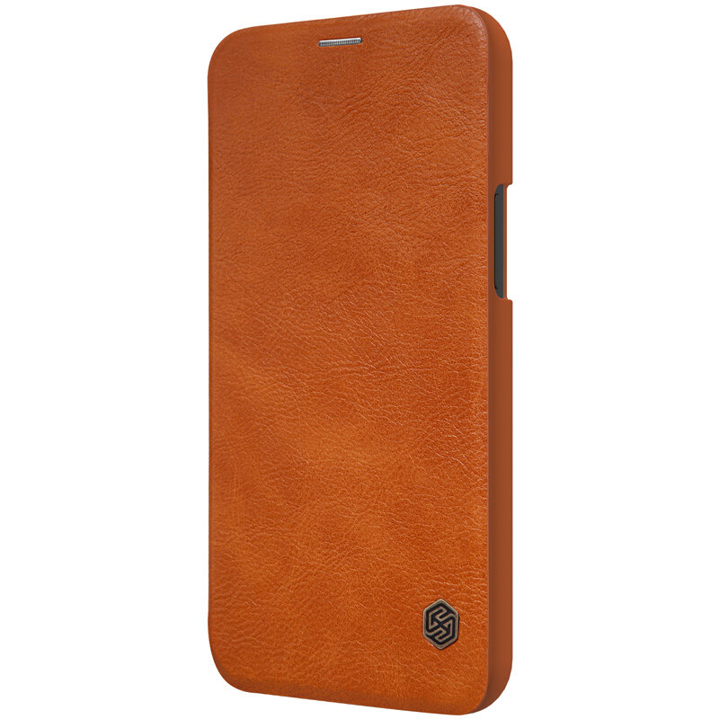 Husa iPhone 12 Pro Max Nillkin QIN Leather, maro