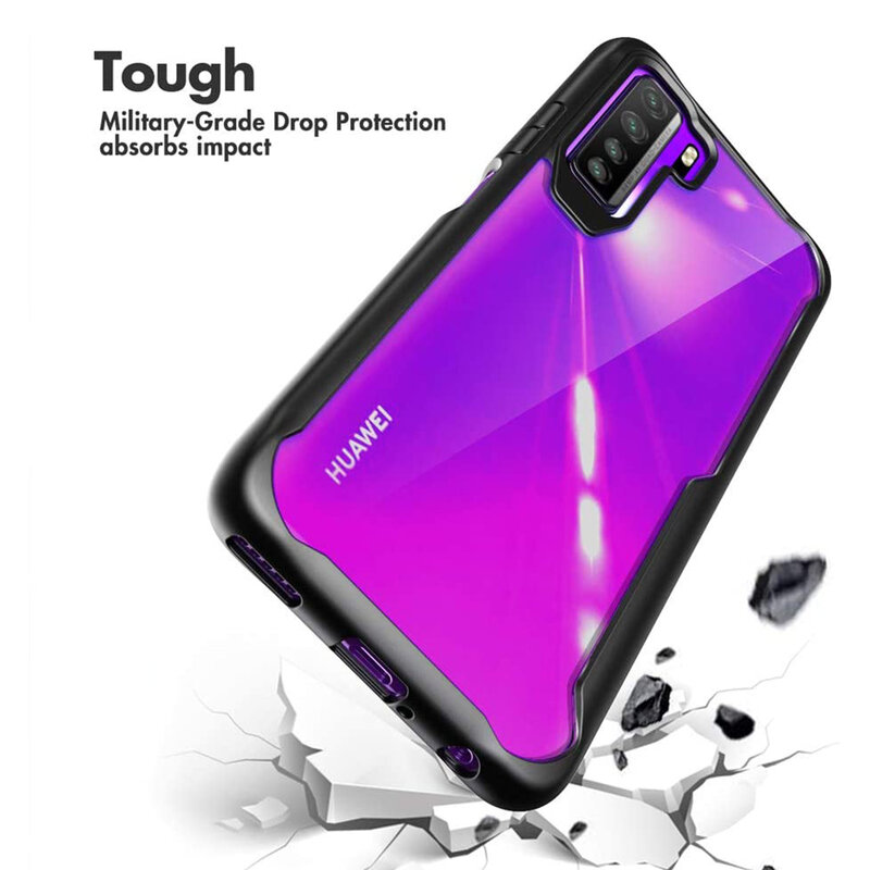 Husa Huawei P40 Lite 5G Mobster Glaast Series Transparenta - Negru