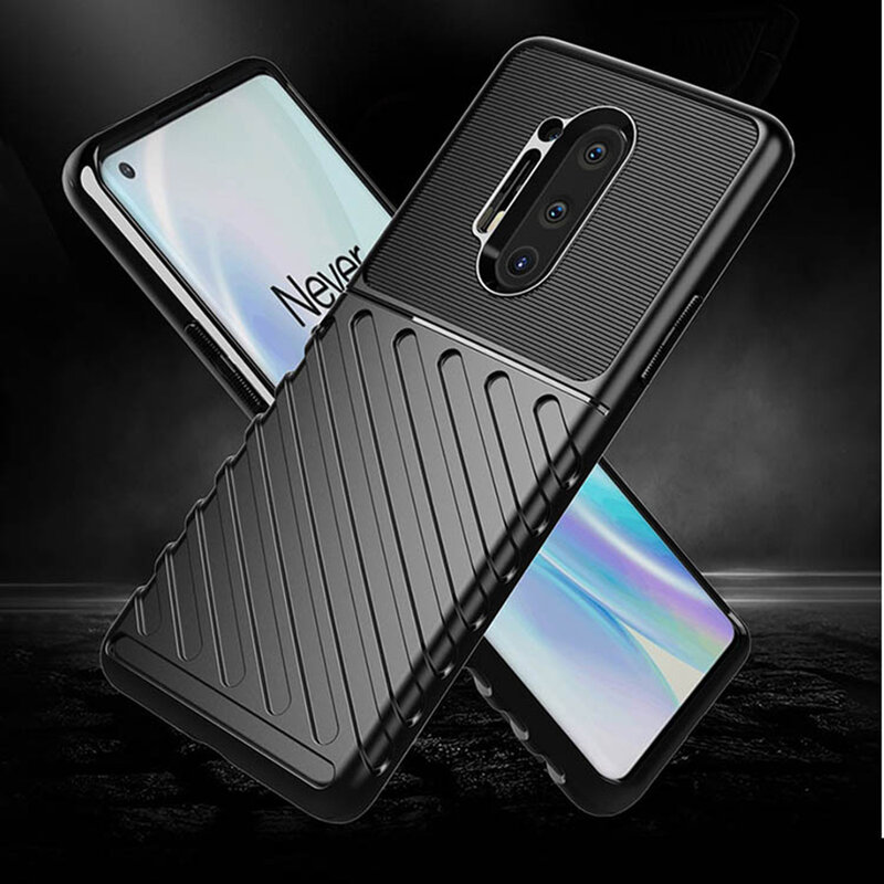 Husa OnePlus 8 Pro Thunder Flexible Tough TPU - Verde