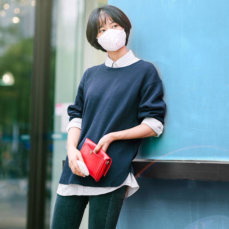 Toc masca de protectie reutilizabila Airpop, etui cu aerisire, alb