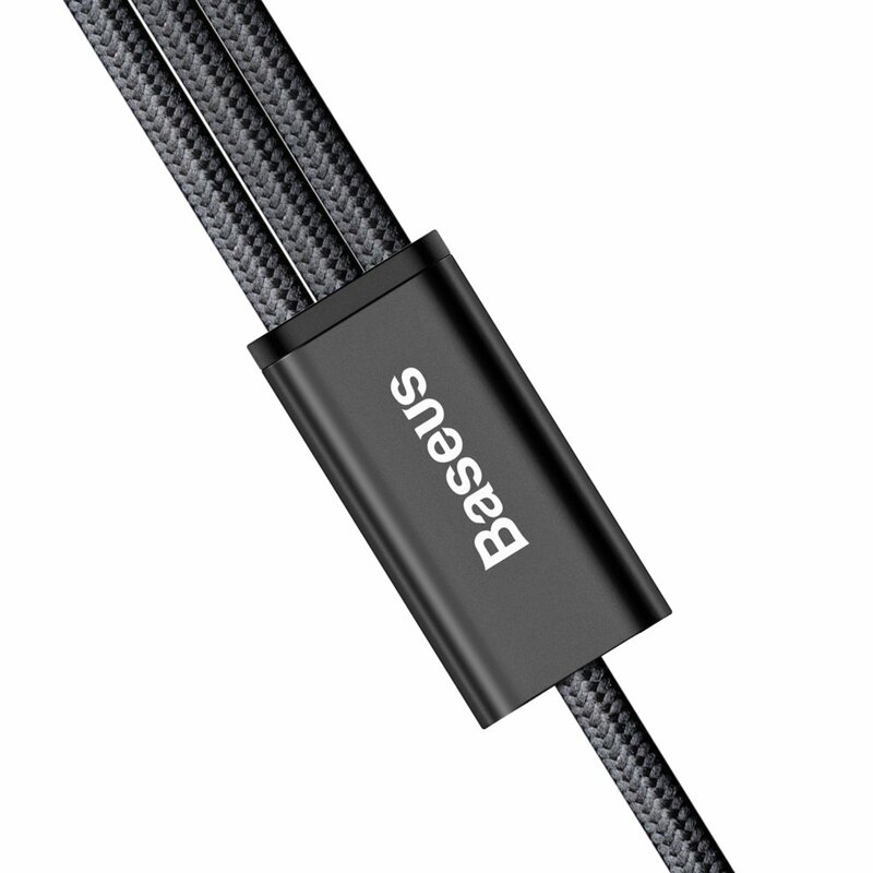 Cablu de date Baseus 3in1 USB / Lightning / Type C / Micro-USB 3A - 1.2m  - CAMLT-SU01- Negru